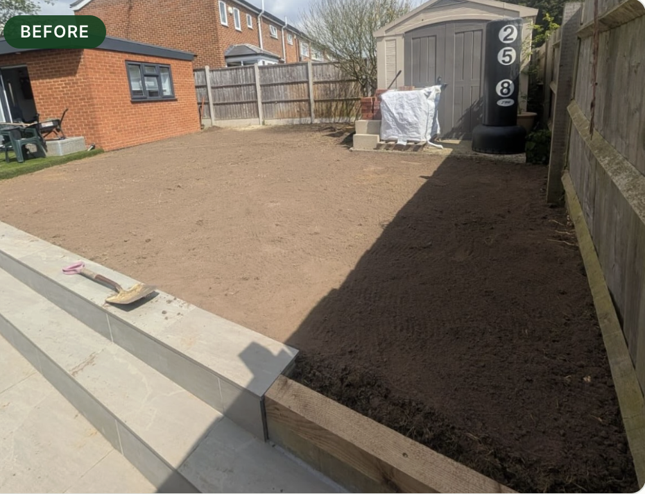 Garden before transformation